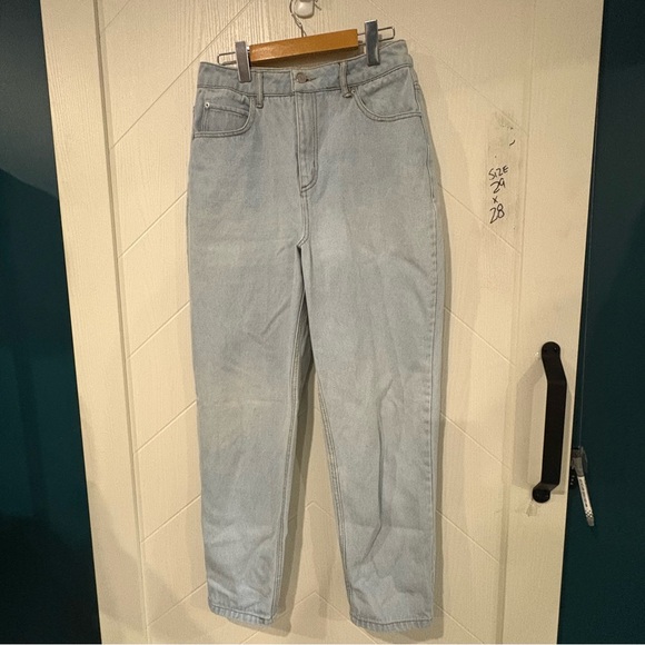 TWIK  High Waisted Distressed Straight Leg Organic Cotton Size 29 Aesthetic - Picture 2 of 9